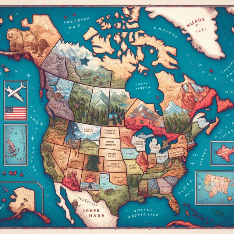 map of us and canada